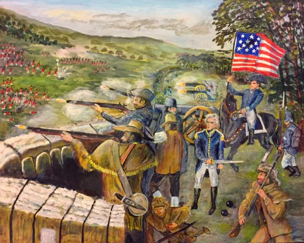 622x499 Painting History Benton Creates Book Cover, Becomes Character - War Of 1812 Painting