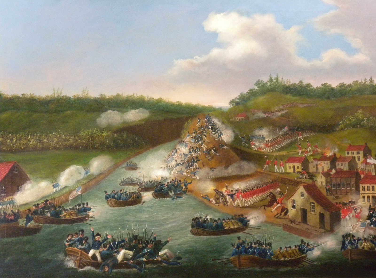 1600x1182 The Battle Of Queenston Heights. By James Dennis 1812 History - War Of 1812 Painting