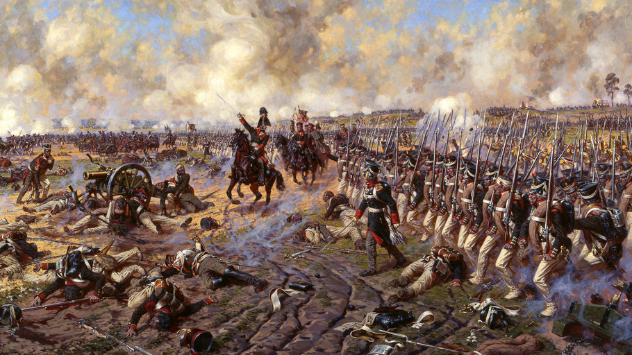 910x512 Canvas, Painting Ideas, Oil, The Artist Is A. Averjanov Picture - War Of 1812 Painting