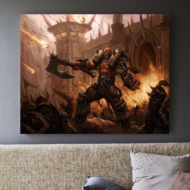 640x640 World Of Warcraft Painting Canvas Art Print Painting Poster Wall - Warcraft Painting