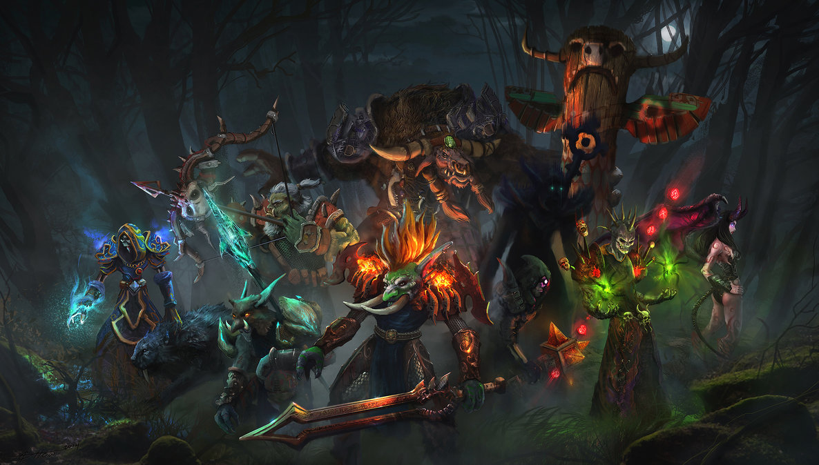 1186x674 World Of Warcraft - Warcraft Painting