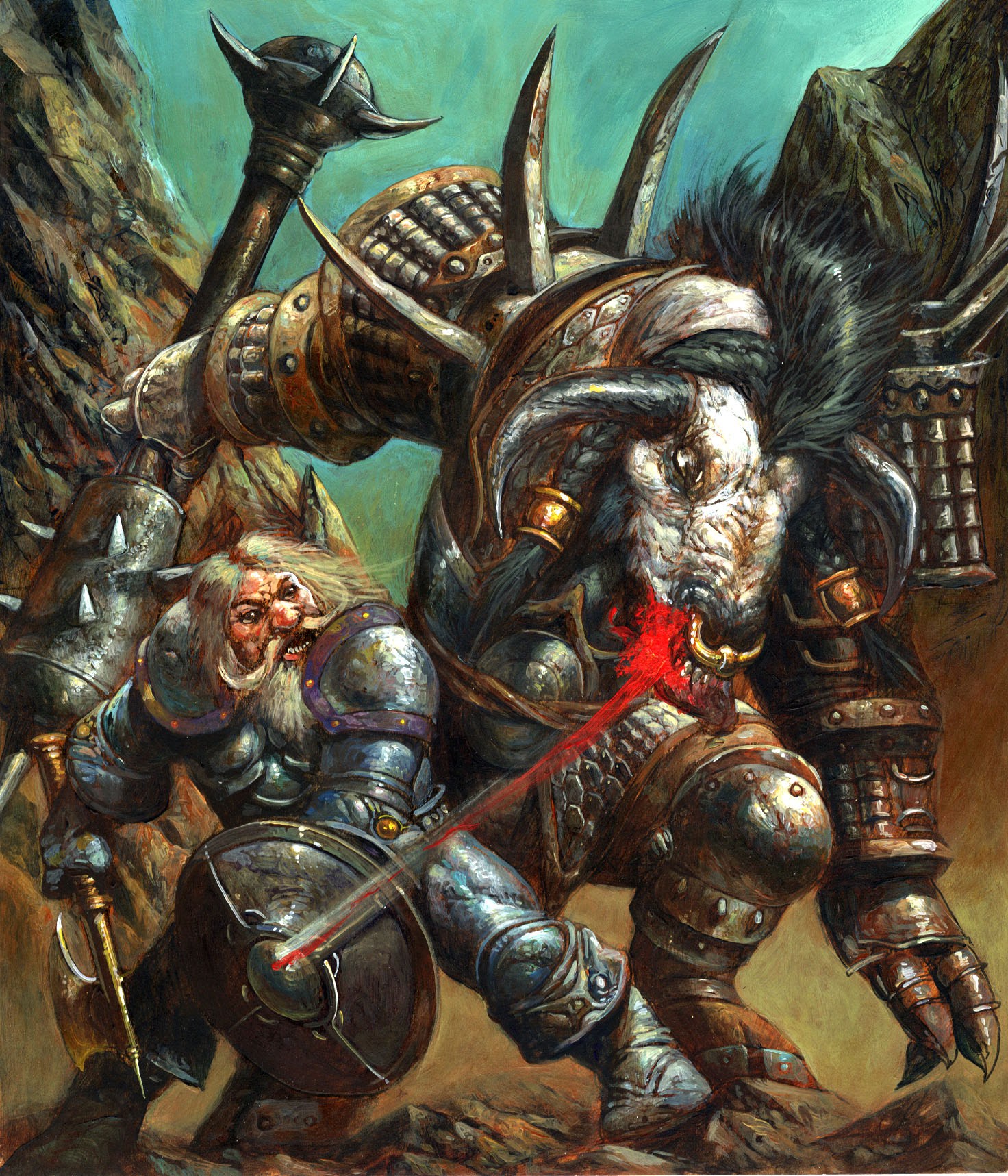 1472x1717 Dave Kendall World Of Warcraft Painting 3 12 By 12 Inches - Warcraft Painting