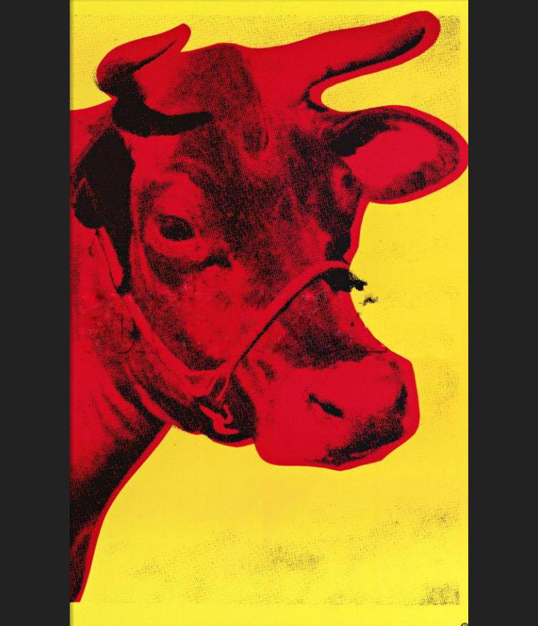 756x879 Andy Warhol Pink Cow Painting Anysize 50% Off - Warhol Painting