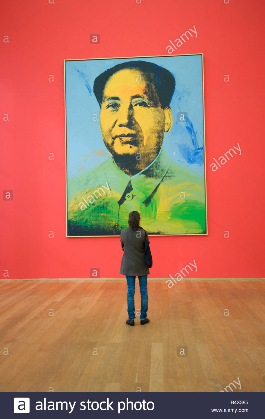 879x1390 Andy Warhol Painting Of Chairman Mao On Display - Warhol Painting