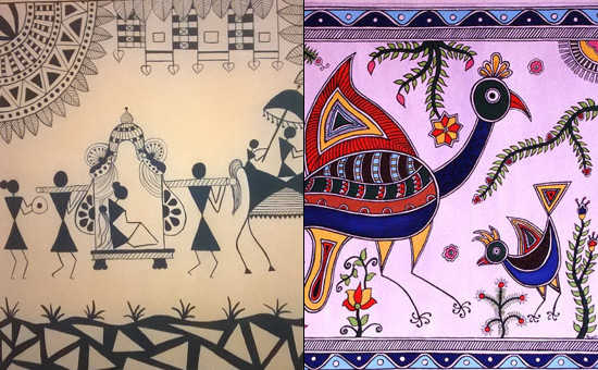 550x340 Warli Painting And Madhubani Painting - Warli Painting Images