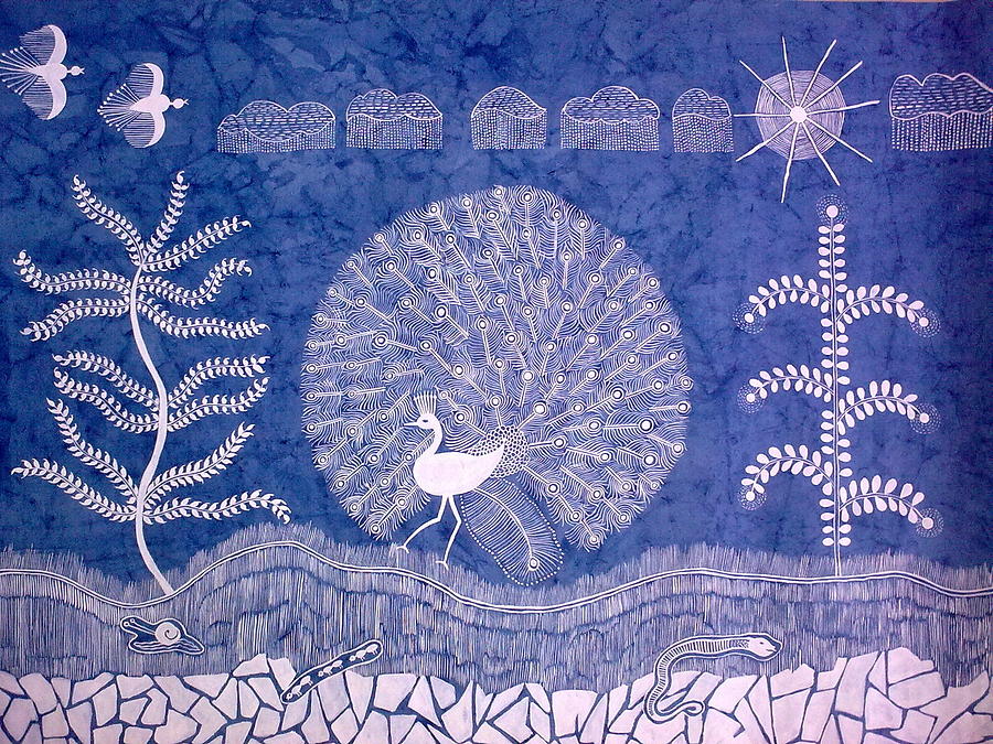 900x675 Welcome Monsoon Warli Painting Landscape Painting Painting By - Warli Painting Images