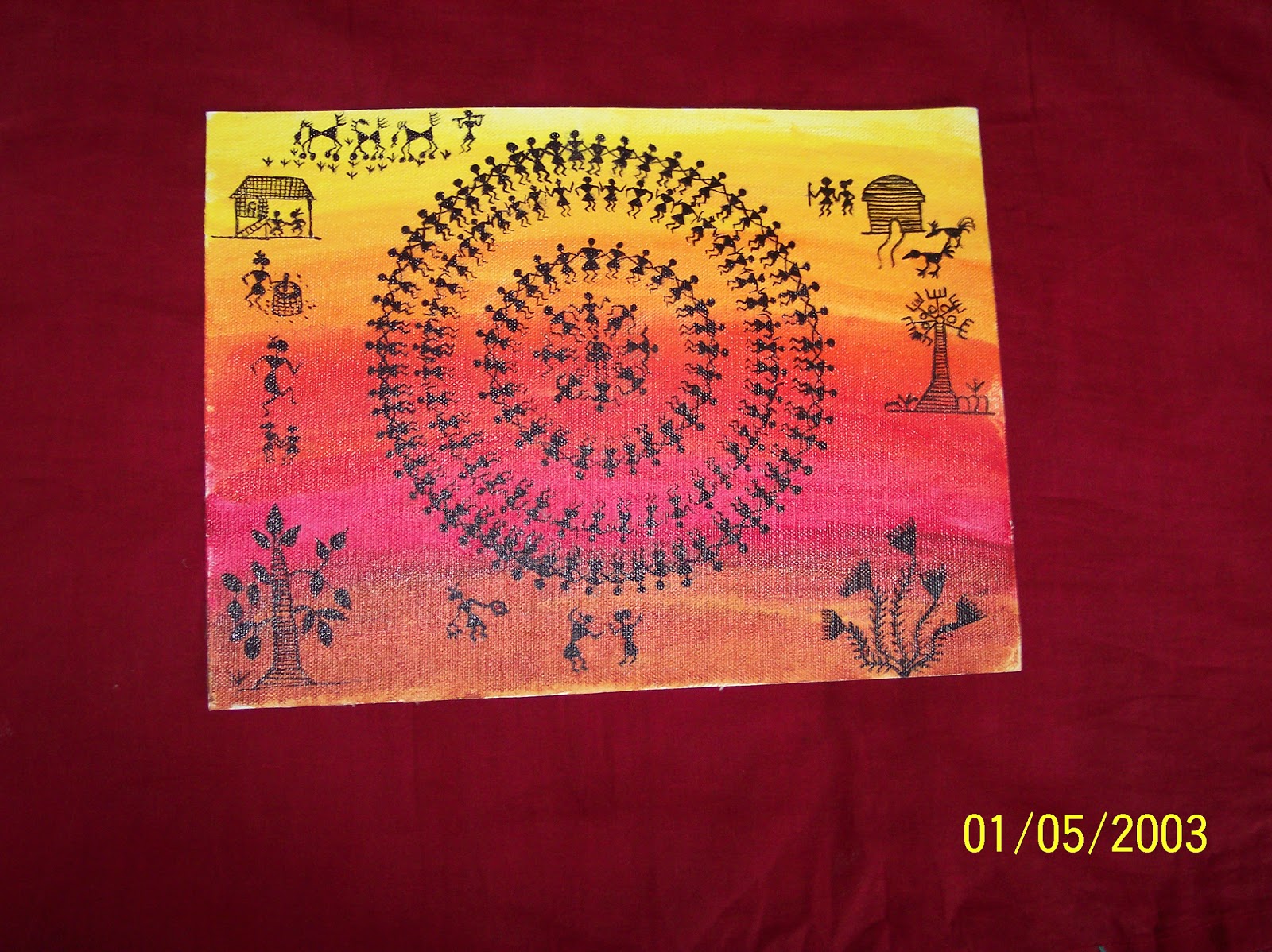 1600x1198 Art Amp Craft Canvas - Warli Painting On Canvas