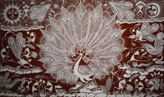Warli Painting On Canvas at PaintingValley.com | Explore collection of ...