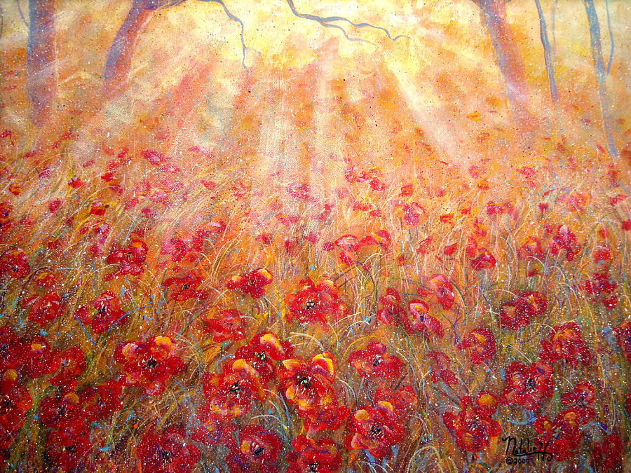 900x675 Warm Sun Rays Painting By Natalie Holland - Warm Painting
