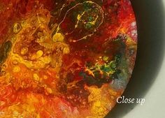 236x169 New Abstract Warm Colors Original Circular Painting. Very - Warm Painting Colors