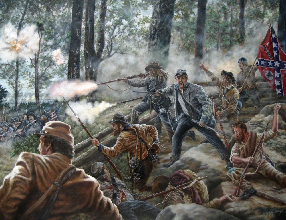 1000x770 Original Civil War Painting - Warpainting