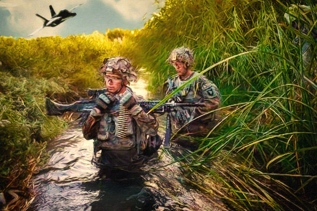 1350x900 Afghanistan War Painting Chuck's Photo Art - Warpainting