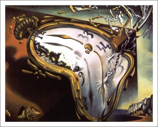 642x518 Salvador Dali Great Picture Salvador Dali, Dali - Warped Clock Painting