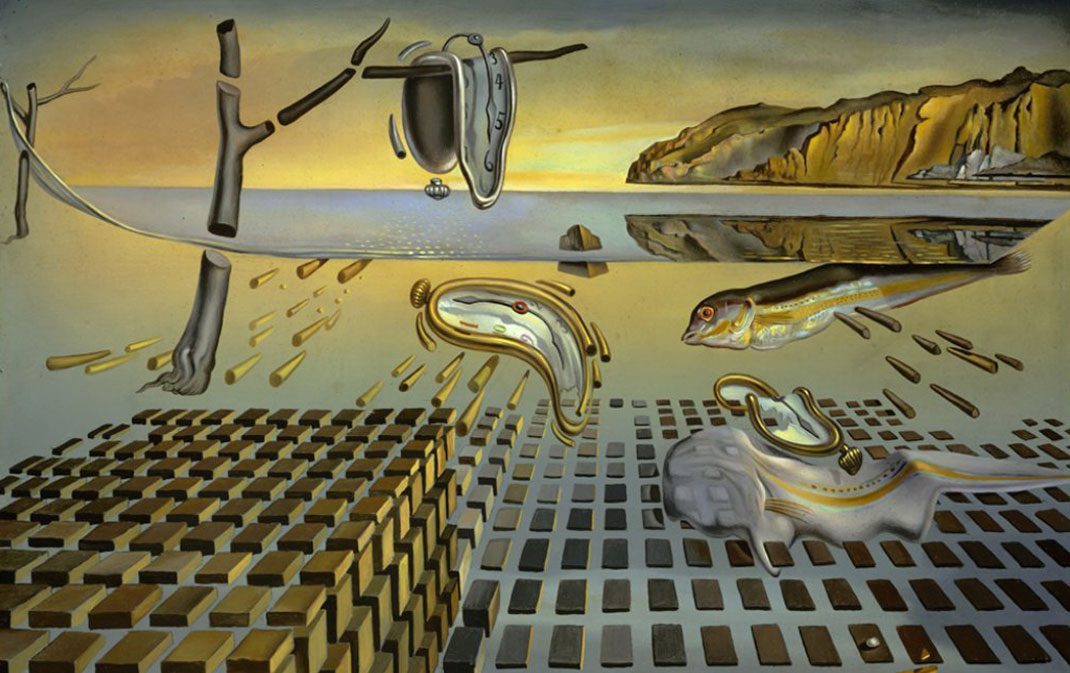 1070x673 The Persistence Of Memory - Warped Clock Painting