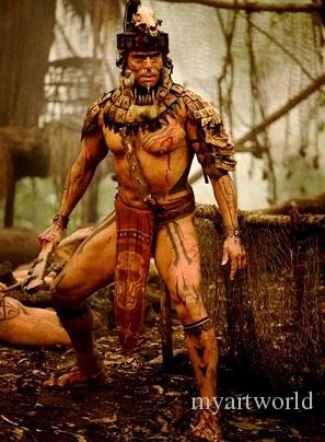 297x404 2018 Apocalypto Maya Warrior Native American Indians,genuine - Warrior Painting