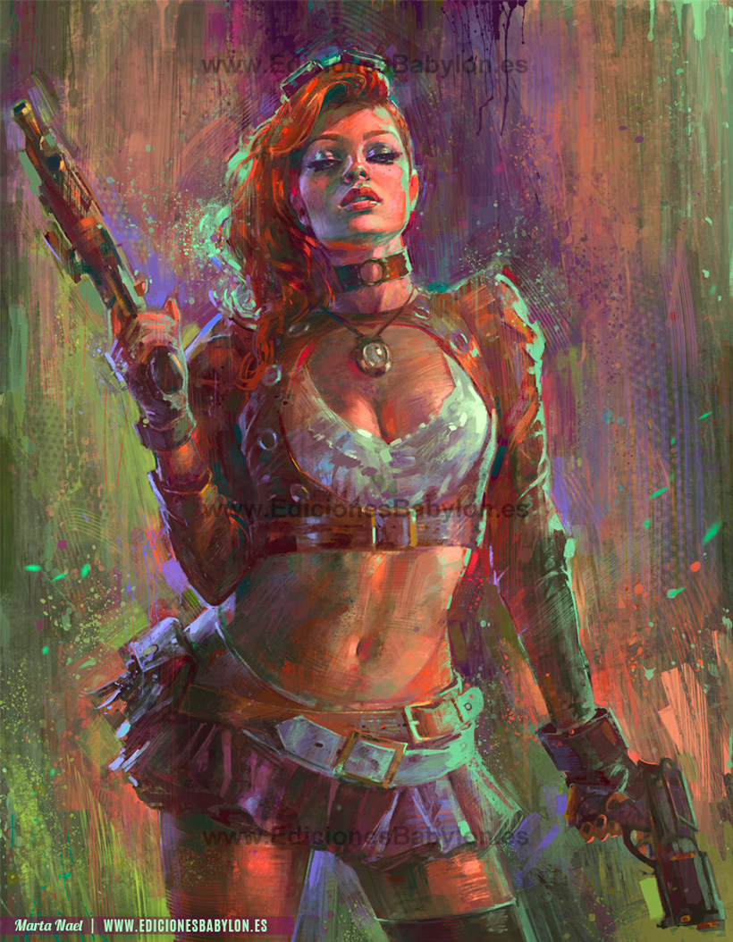 820x1054 Kick Ass Illustrations Of Warrior Women Design Inspiration - Warrior Woman Painting