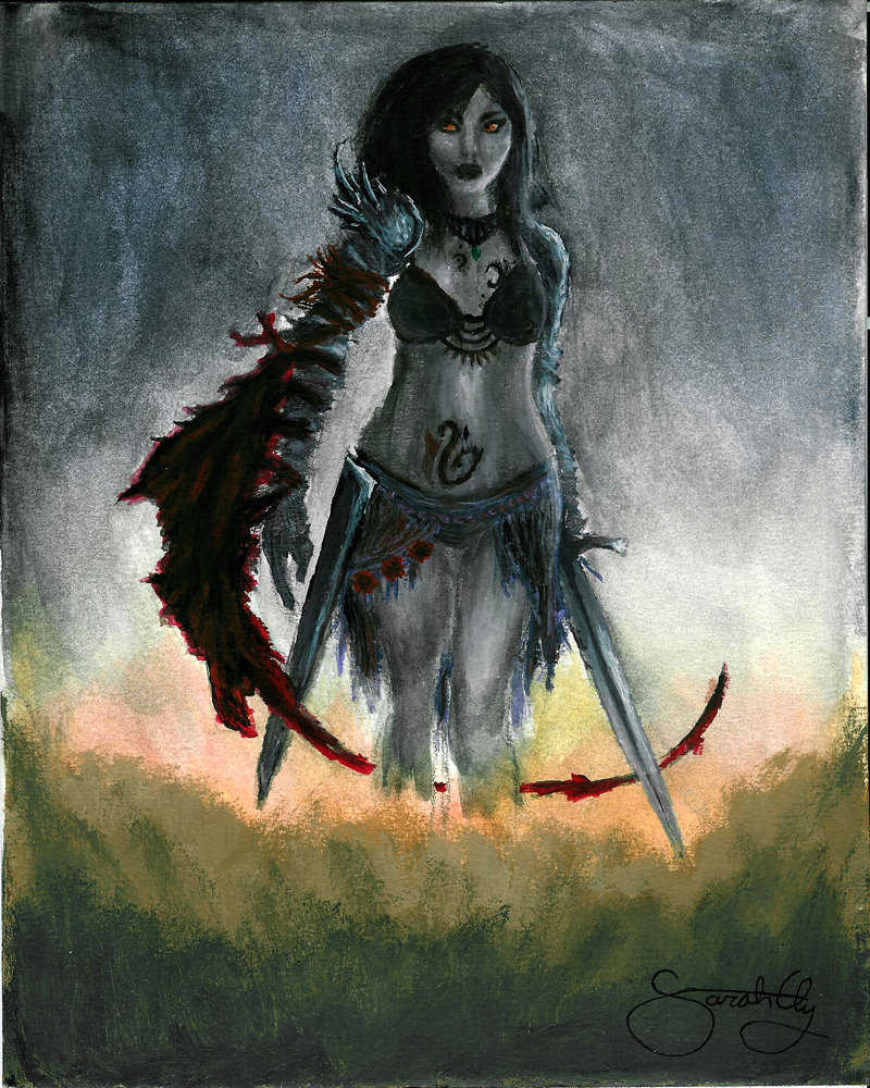 800x1000 Warrior Girl Painting By Gamergoddess360 - Warrior Woman Painting