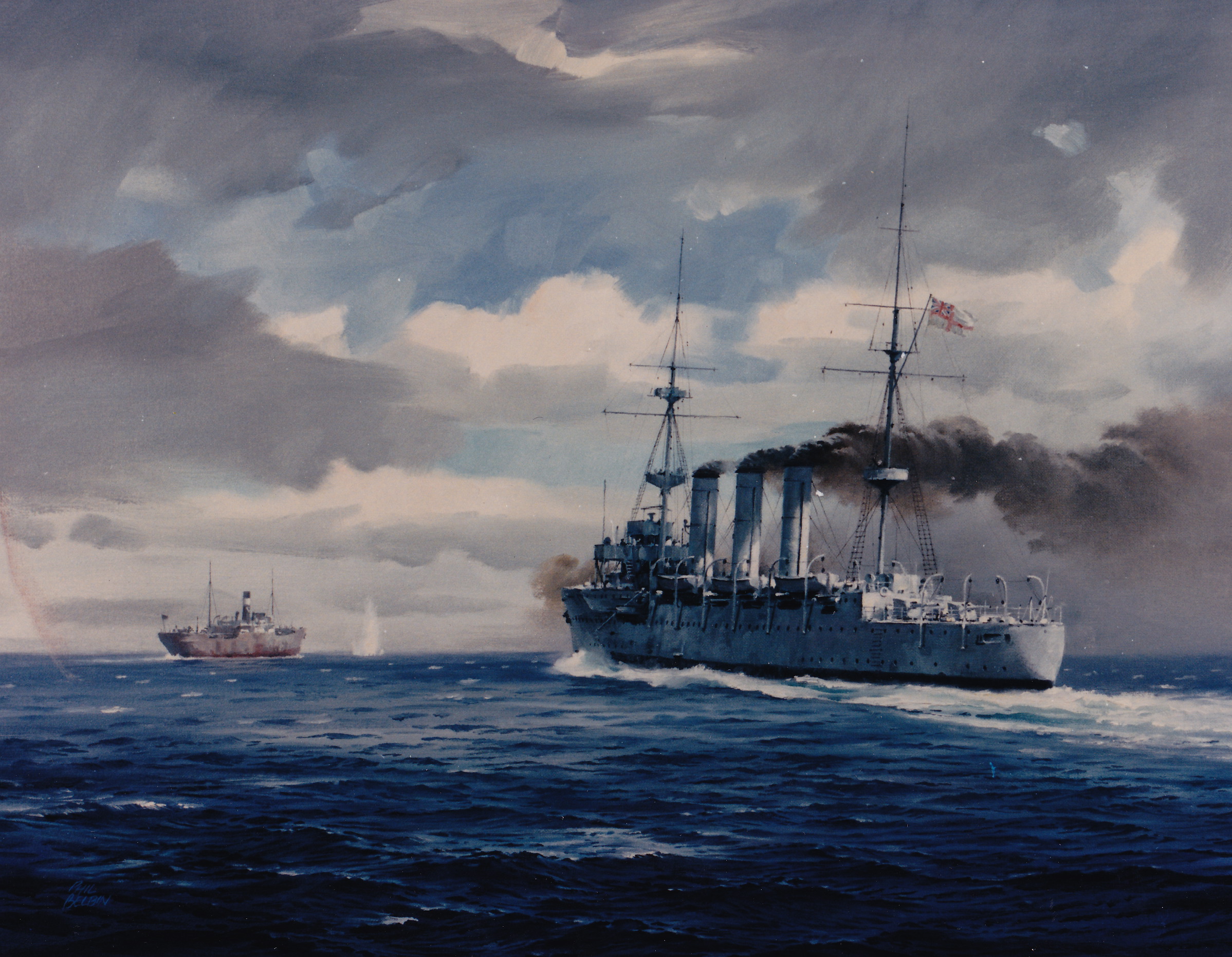 2397x1863 Warship Wednesday Sep 11 The First Cruiser Of Oz - Warship Painting