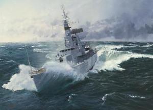 300x216 Hms Andromeda F57 Frigate Warship Royal Navy Painting Art Print - Warship Painting