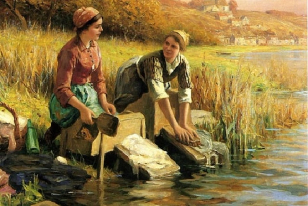 1044x700 Irish Washerwoman Kinnia - Washer Woman Painting