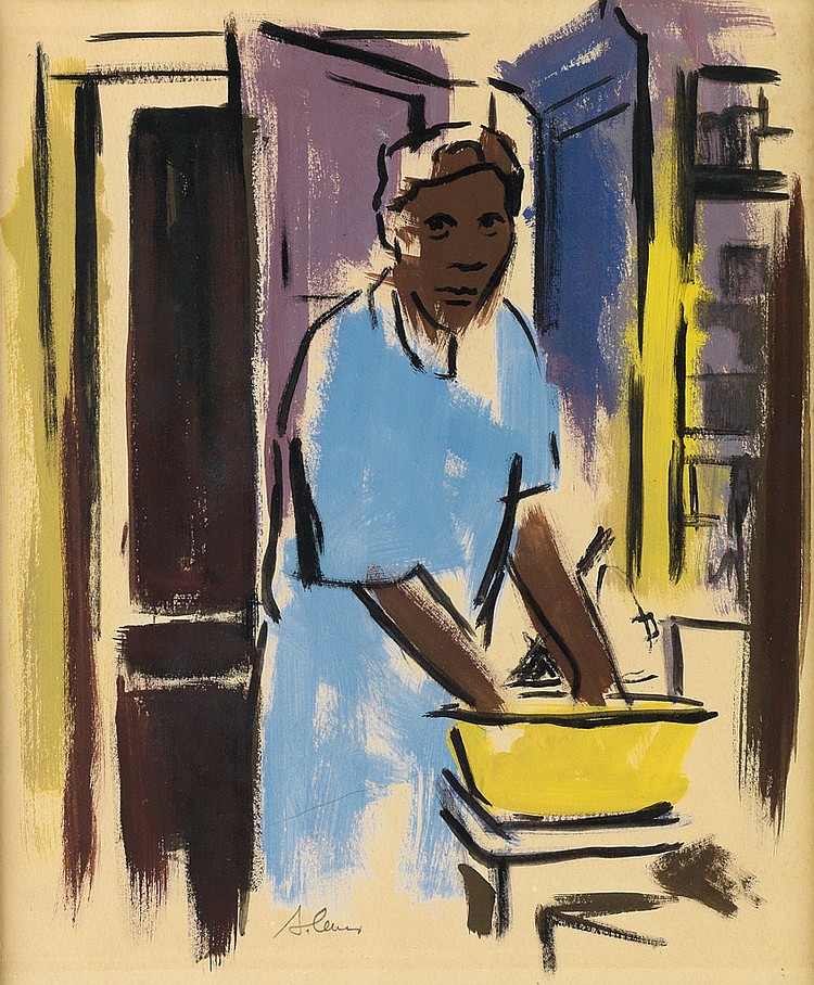 750x908 Samella Lewis (1924 - Washer Woman Painting