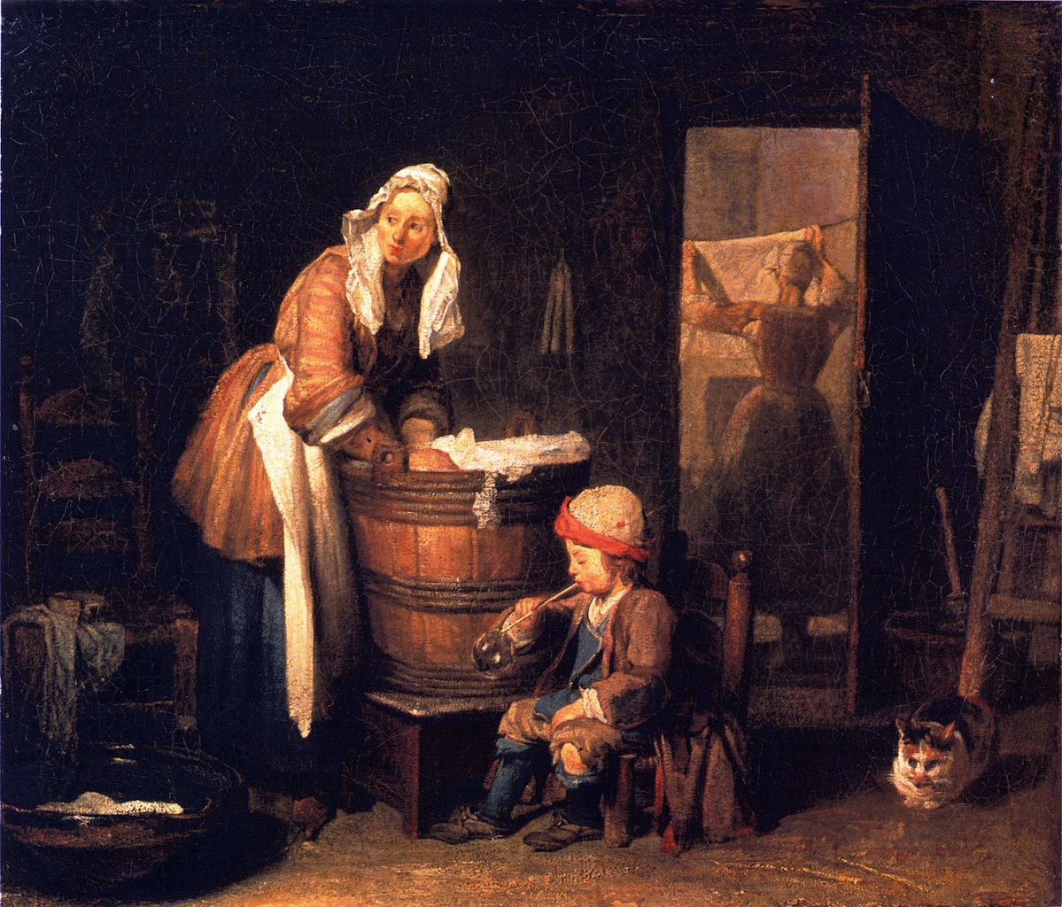 1199x1024 The Washerwoman By Jean Baptiste Simeon Chardin - Washer Woman Painting