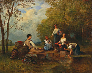 300x237 Washerwoman Art - Washer Woman Painting