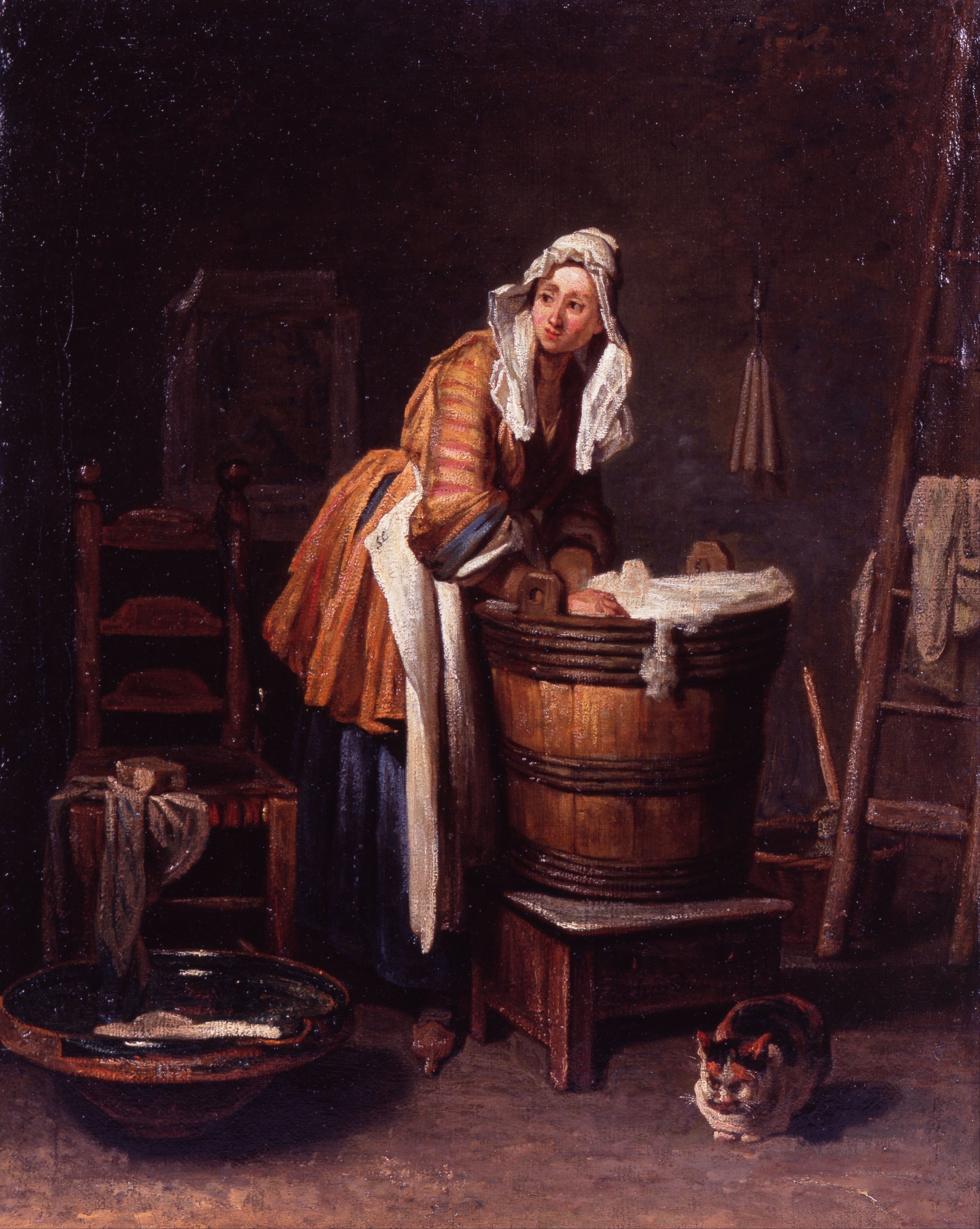 5037x6318 Filejean Chardin - Washer Woman Painting