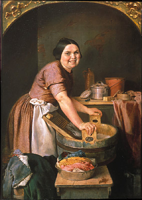 284x400 Genre Painting - Washer Woman Painting