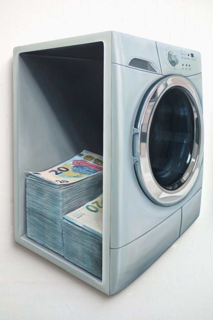 687x1030 Leon Keer - Washing Machine Painting