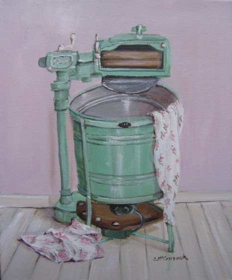 463x560 Gail Mccormack Shabby Chic Original Painting - Washing Machine Painting