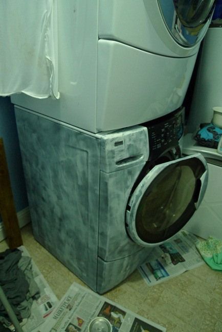 434x650 How To Paint A Polka Dot Washer And Dryer That Will Hold Up Over - Washing Machine Painting