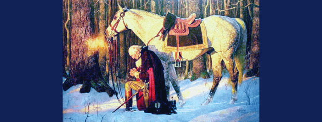 1024x391 The Prayer - Washington At Valley Forge Painting