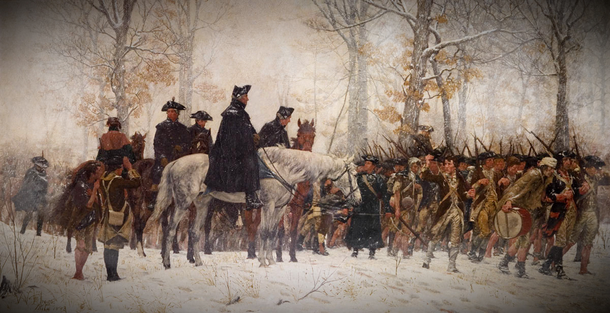 1200x616 Valley Forge Painting J. Andrew Wong - Washington At Valley Forge Painting