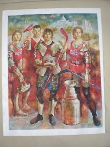 225x300 Stanley Cup Washington Capitals Art Painting Ovi Backy 2010 2018 - Washington Capitals Painting