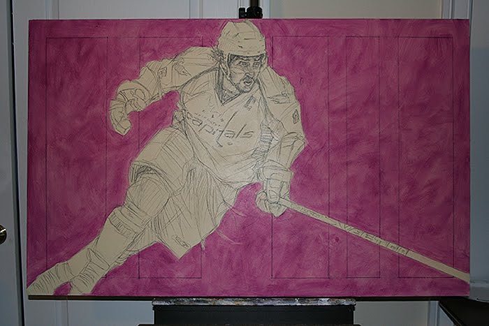 700x467 Yimstudio Washington Capitals' Great .alex Ovechkin. - Washington Capitals Painting