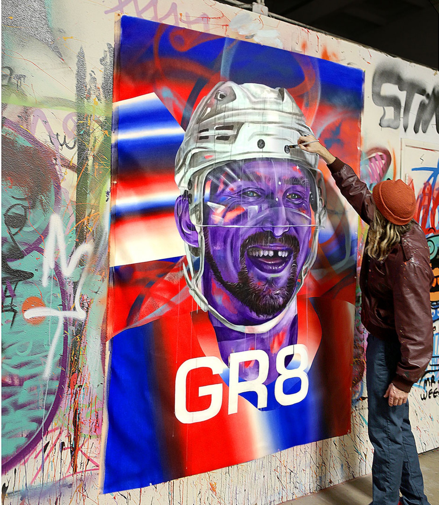 1484x1706 Alex Ovechkin The Artist's Rendering Nova Caps - Washington Capitals Painting