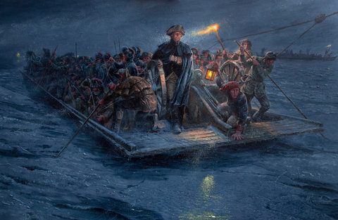480x313 Crossing The Delaware, More Accurately - Washington Crossing The Delaware Painting