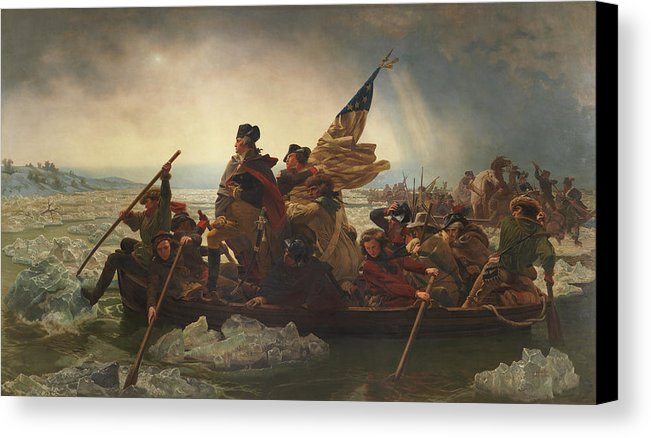 651x438 Washington Crossing The Delaware Painting Canvas Print Canvas - Washington Crossing The Delaware Painting