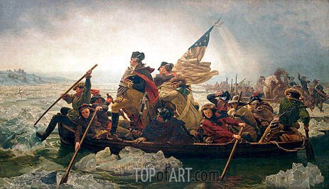 463x266 Washington Crossing The Delaware Leutze Painting Reproduction - Washington Crossing The Delaware Painting