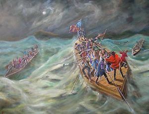 300x229 David Aldus Original American Independence Washington Crossing - Washington Crossing The Delaware Painting
