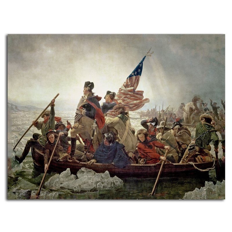 800x800 Trademark Art Washington Crossing Delaware River In 1776 By - Washington Crossing The Delaware River Painting