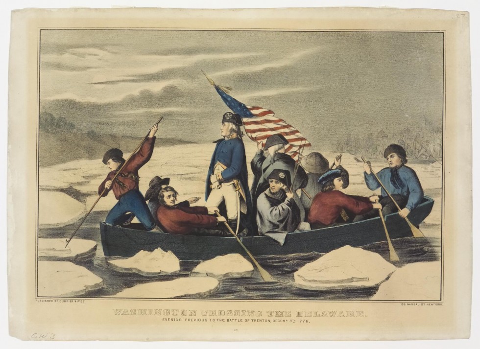 980x713 Washington Crossing The Delaware, Currier Amp Ives Springfield Museums - Washington Crossing The Delaware River Painting