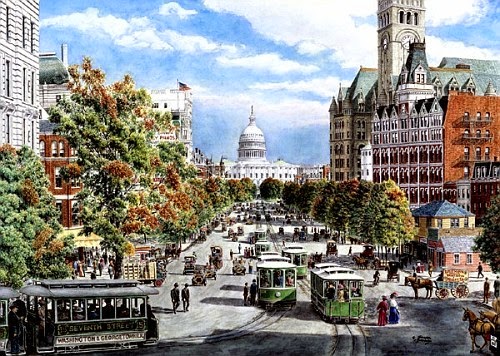 500x356 Art Now And Then Painting Washington D.c. - Washington Dc Painting