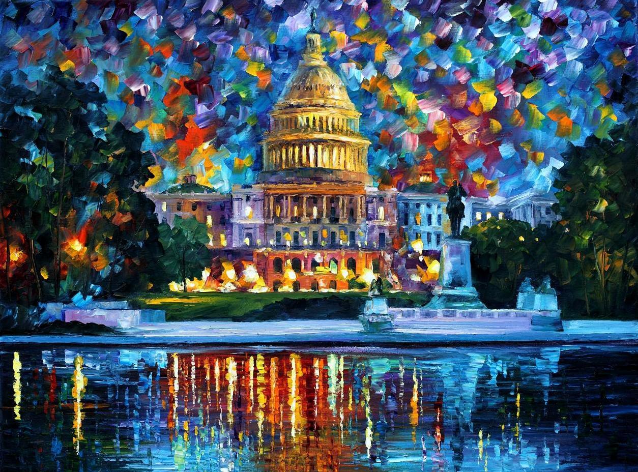 1254x928 Capitol - Washington Dc Painting