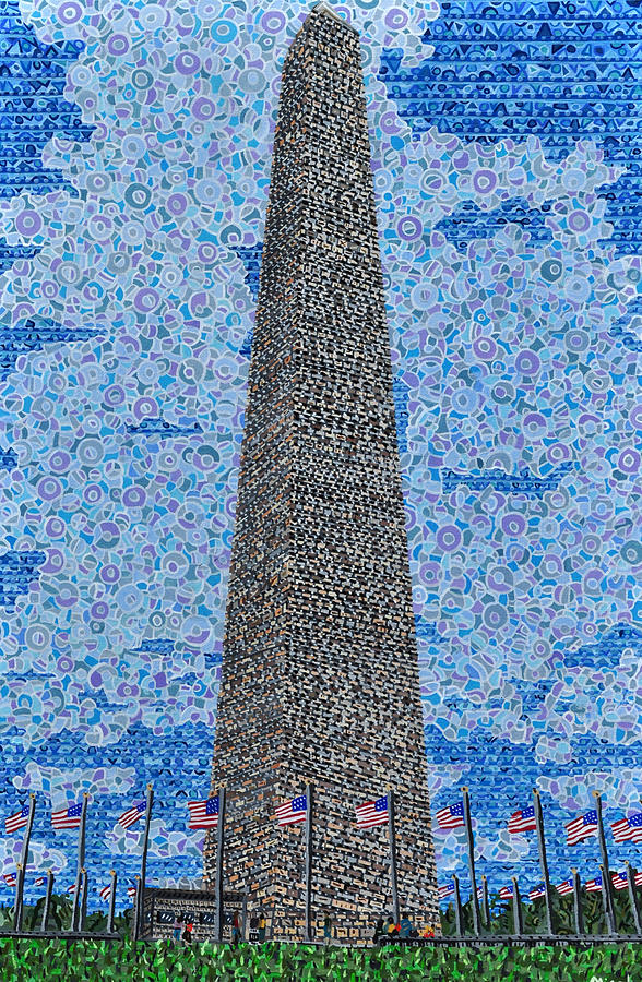 588x900 Washington Monument Painting By Micah Mullen - Washington Monument Painting