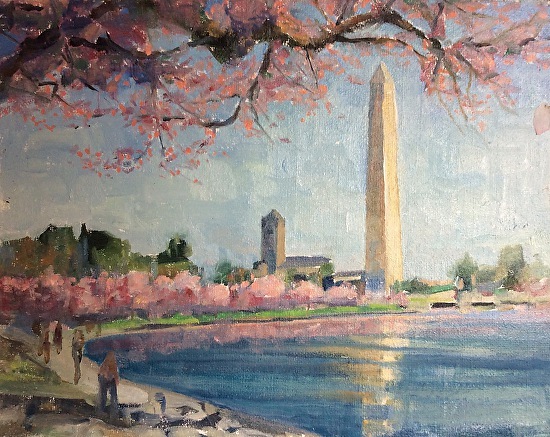 550x437 Robert Spannring - Washington Monument Painting