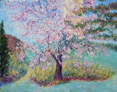 380x298 Cherry Tree And Washington Monument, 22x28 Shop Impressionist - Washington Monument Painting