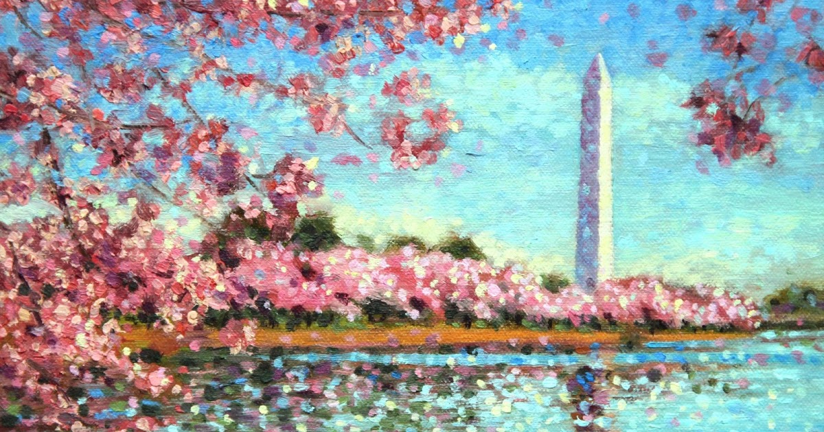 1200x630 Kim Stenberg's Painting Journal Washington Monument Cherry - Washington Monument Painting