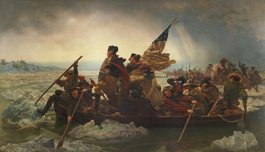 900x519 Washington Crossing The Delaware Painting By War Is Hell Store - Washington Painting